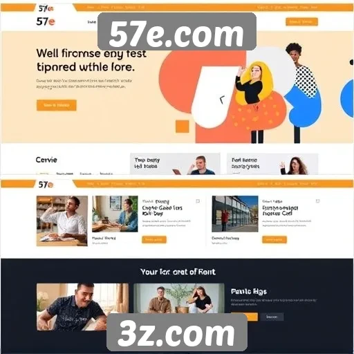 Evolução da interface do 57e.com ao longo do tempo